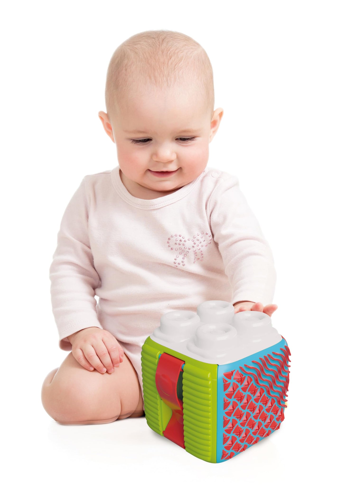 Clementoni Soft Clemmy Building Blocks - Sensory Activity Cube - Sensory Cube Game Activities and Textures, Soft Builds Baby from 6 Months, Made in Italy, 17902