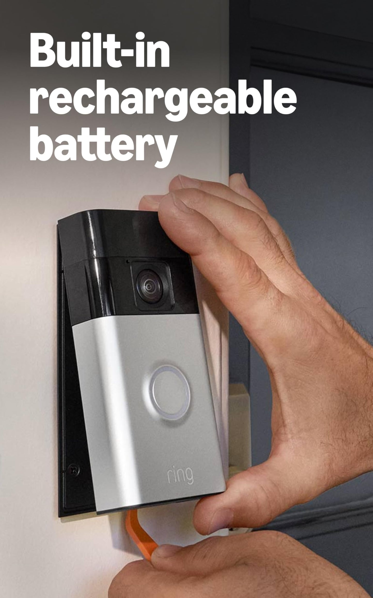 Ring Battery Doorbell, Home or business security with Head-to-Toe video, Live View with Two-Way Talk, and Motion Detection & Alerts, Venetian Bronze