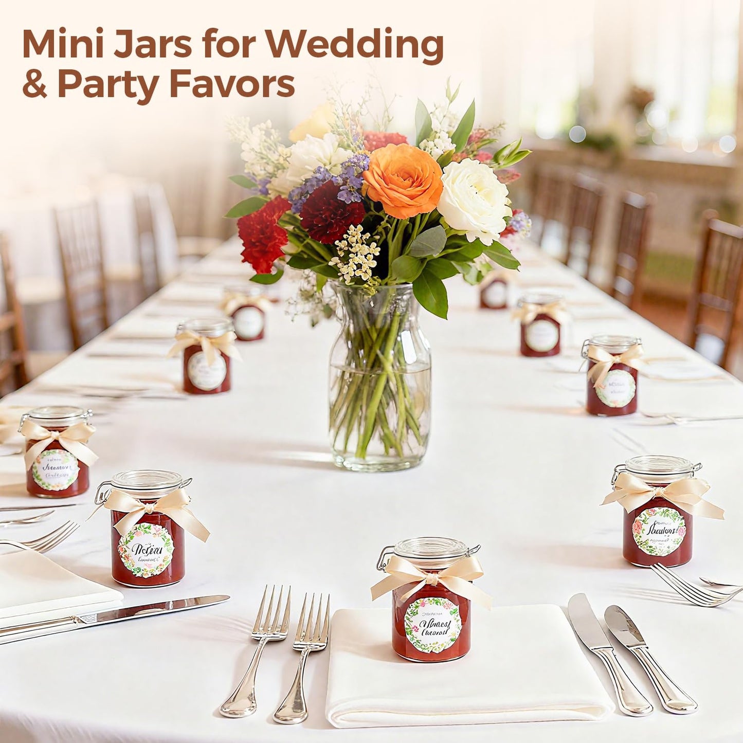 ComSaf 8oz Glass Jars with Airtight Lids (Value Pack of 12), Bulk Cylindrical Jelly Jars for Complete Pantry Organization, 240ml Small Canisters for Sourdough Discard, Spices, Crafts & More