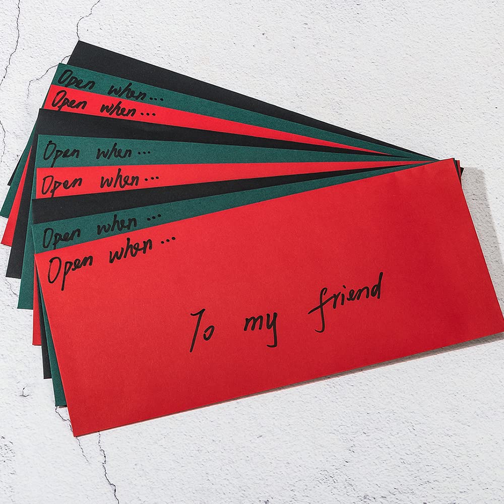 100 Pack Colorful #10 Business Envelopes Self Seal Standard Envelopes for Office Checks, Business, Letter Mailing Invoices, 4.13 x 9.49 Inches (Red)