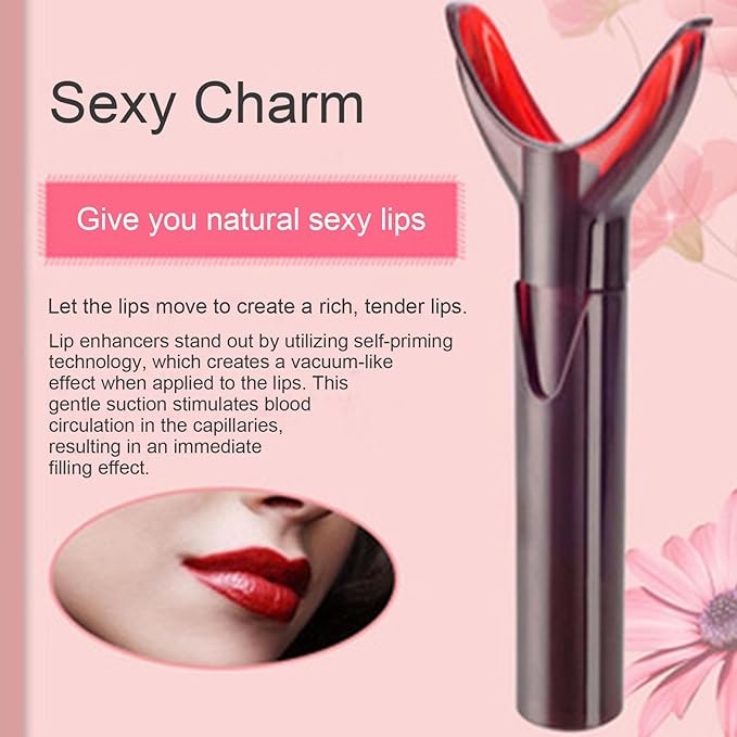 Lip Plump, Lip Plumper Tool Portable Self-Suction Manual Massage Lip Plumper Device Circulation Enhance Lip Lines Reduce Lip Plumper for Plumper Lips, Lip Plumper