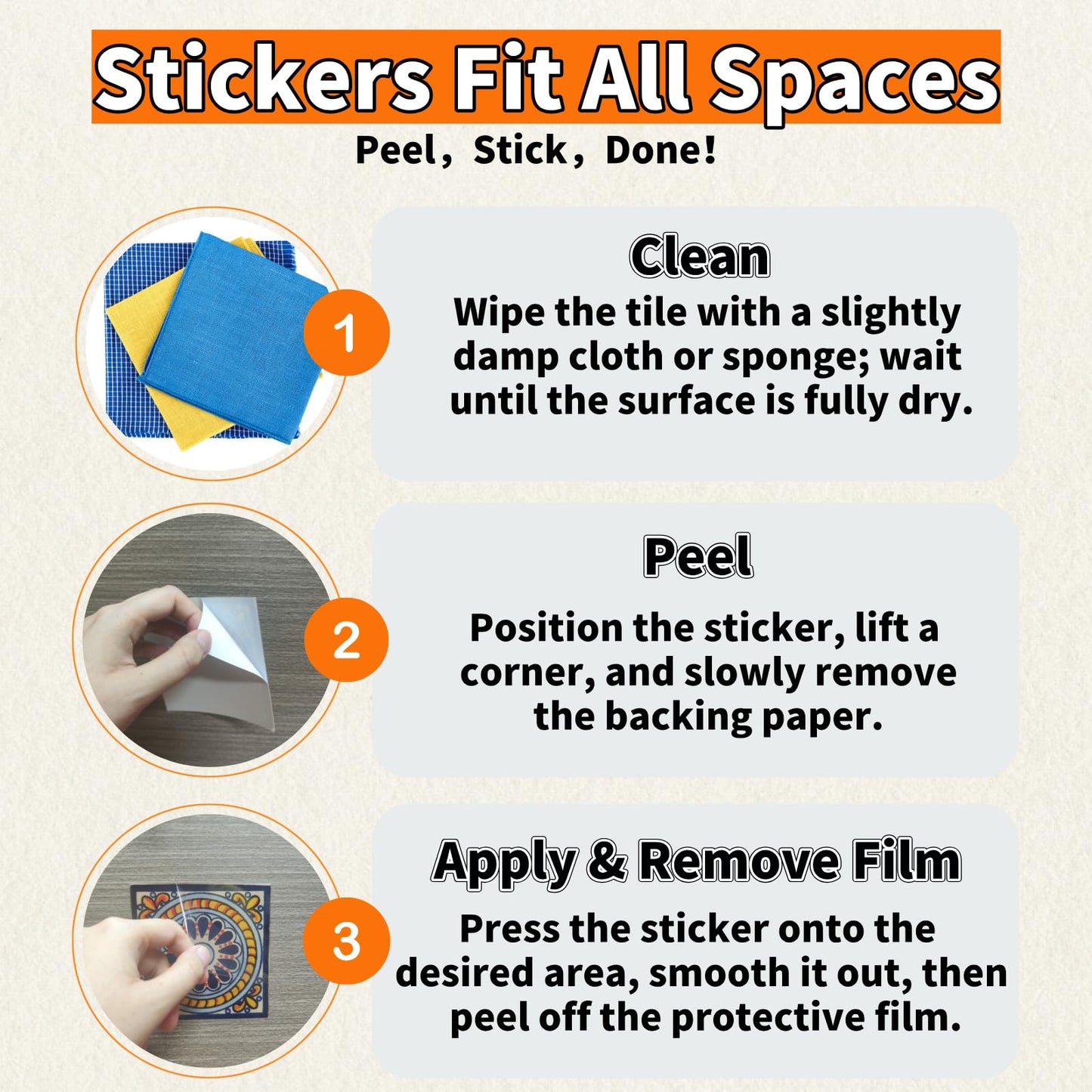 PVC Peel and Stick Tile Stickers 24Pcs Waterproof Removable Backsplash Wall Decals Self-Adhesive Subway Stickers for Kitchen Bathroom RV Instant DIY Upgrade Sticker(Style A, 5.91 x 5.91 Inch)