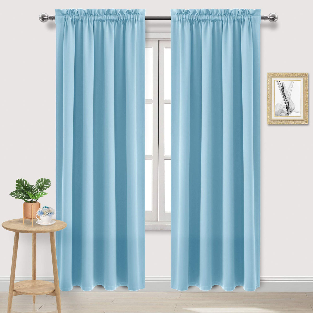 Blackout Curtains for Bedroom Living Room 52 x 84 Inch Long 2 Panels