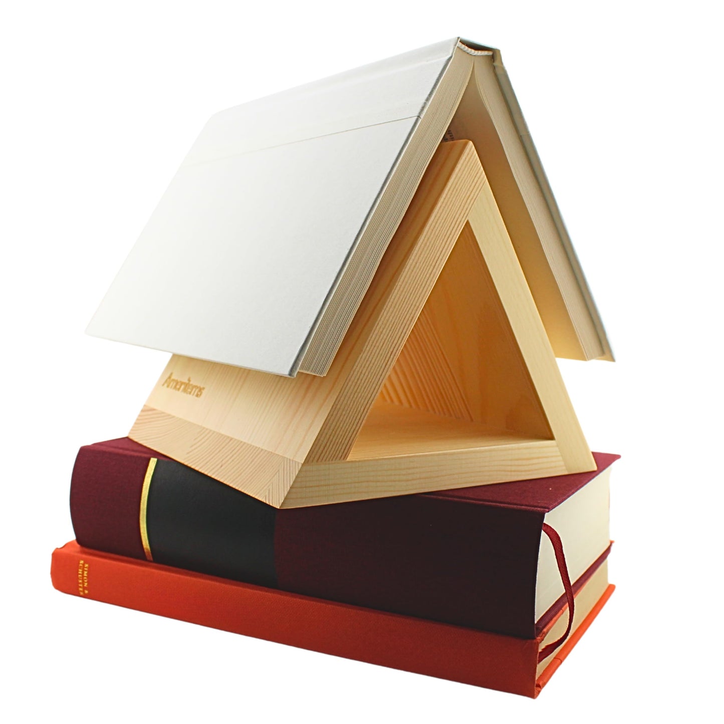 AMERITEMS Triangle Book Stand - Page Holder for Reading and Book Lovers Gifts