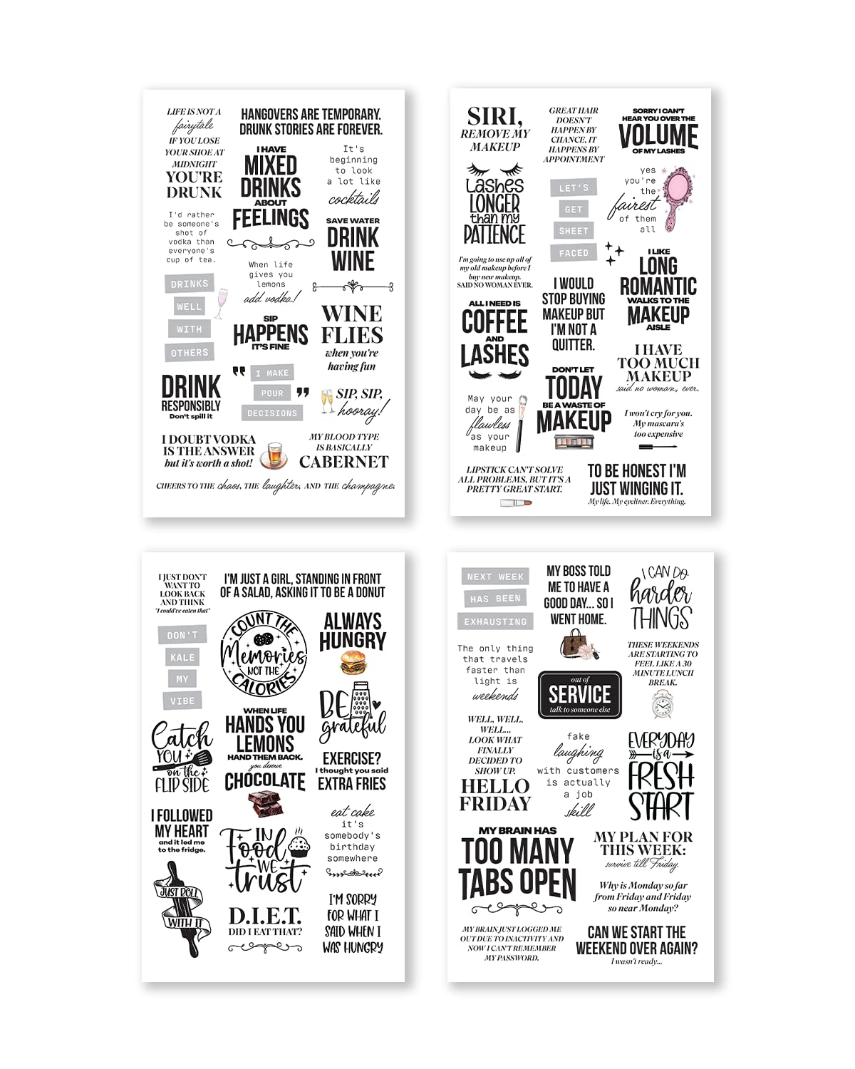 There is a Quote for That – Funny, Witty & Inspirational Planner Sticker Book for Adults – Bold Typography Stickers for Journals, Scrapbooks, and Bullet Planning