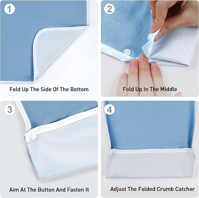 Pozico Adult Bibs for Eating Women/Men/elderly Washable,Waterproof, Clothing Protectors & Adult Bibs with Debris Trap