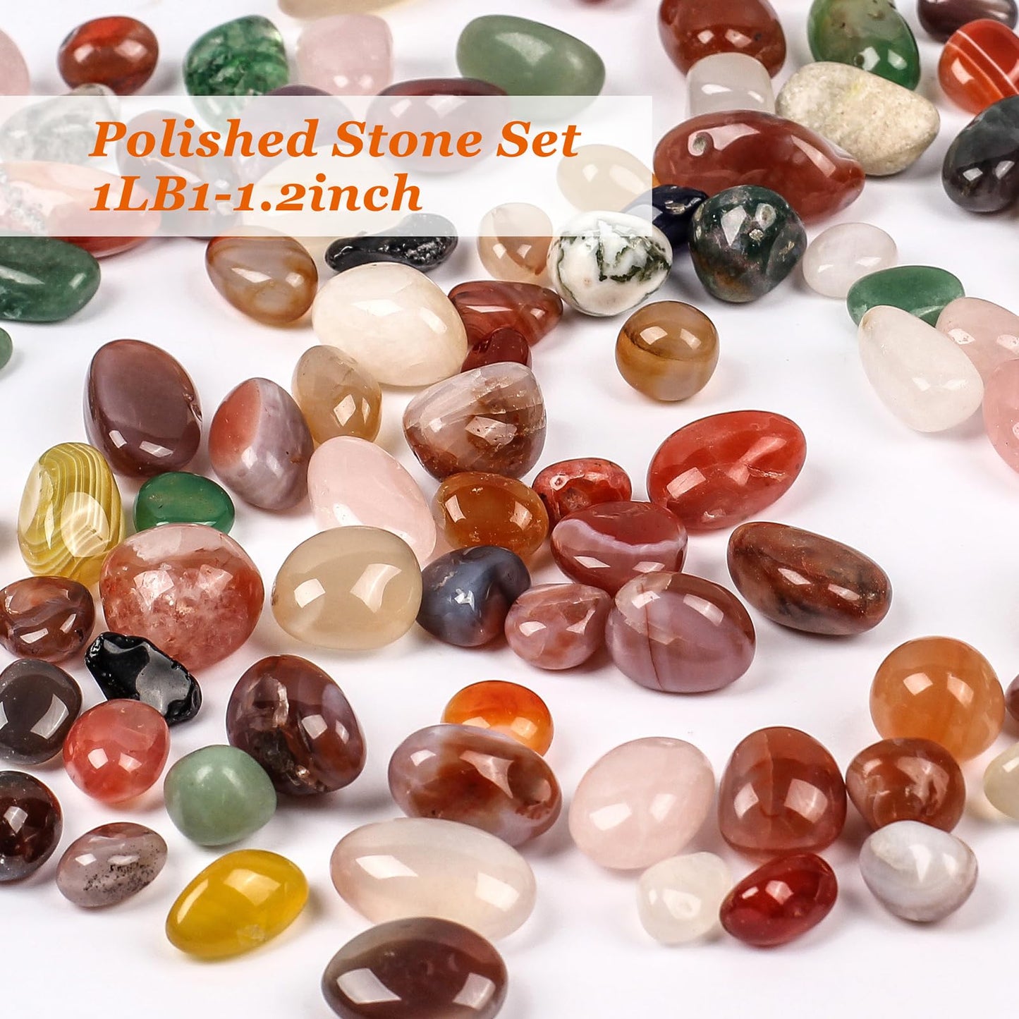 Natural Crystal and Healing Stones Set,36 Pc Agate Stones Rock Gemstones,Witches Reiki Energy Balancing Meditation Divination Home Decor DIY