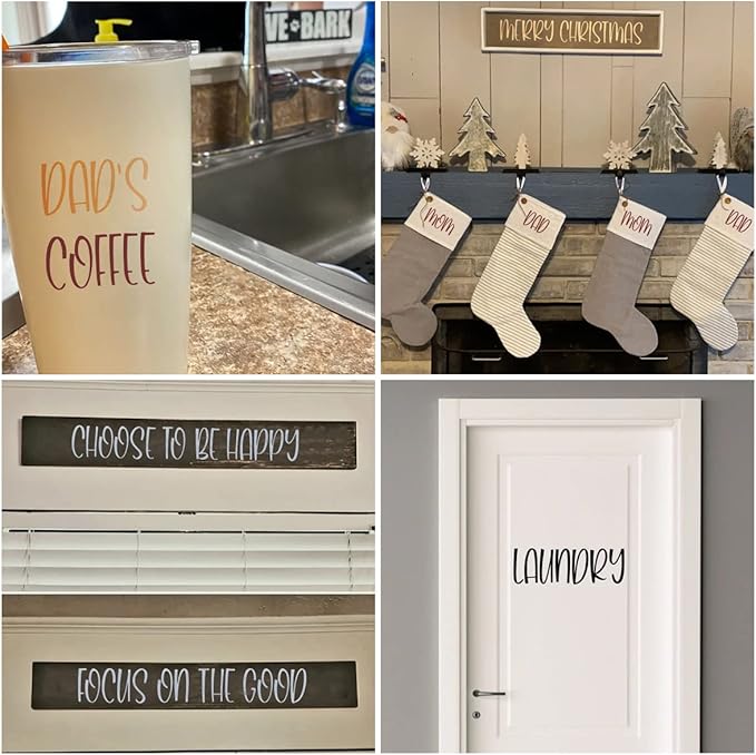 6 Inch Alphabet Letter Stencils for Painting - 42 Pack Letter and Number Stencil Templates with Signs for Painting on Wood, Reusable Letters and Numbers Stencils for Chalkboard Wood Signs & Wall Art