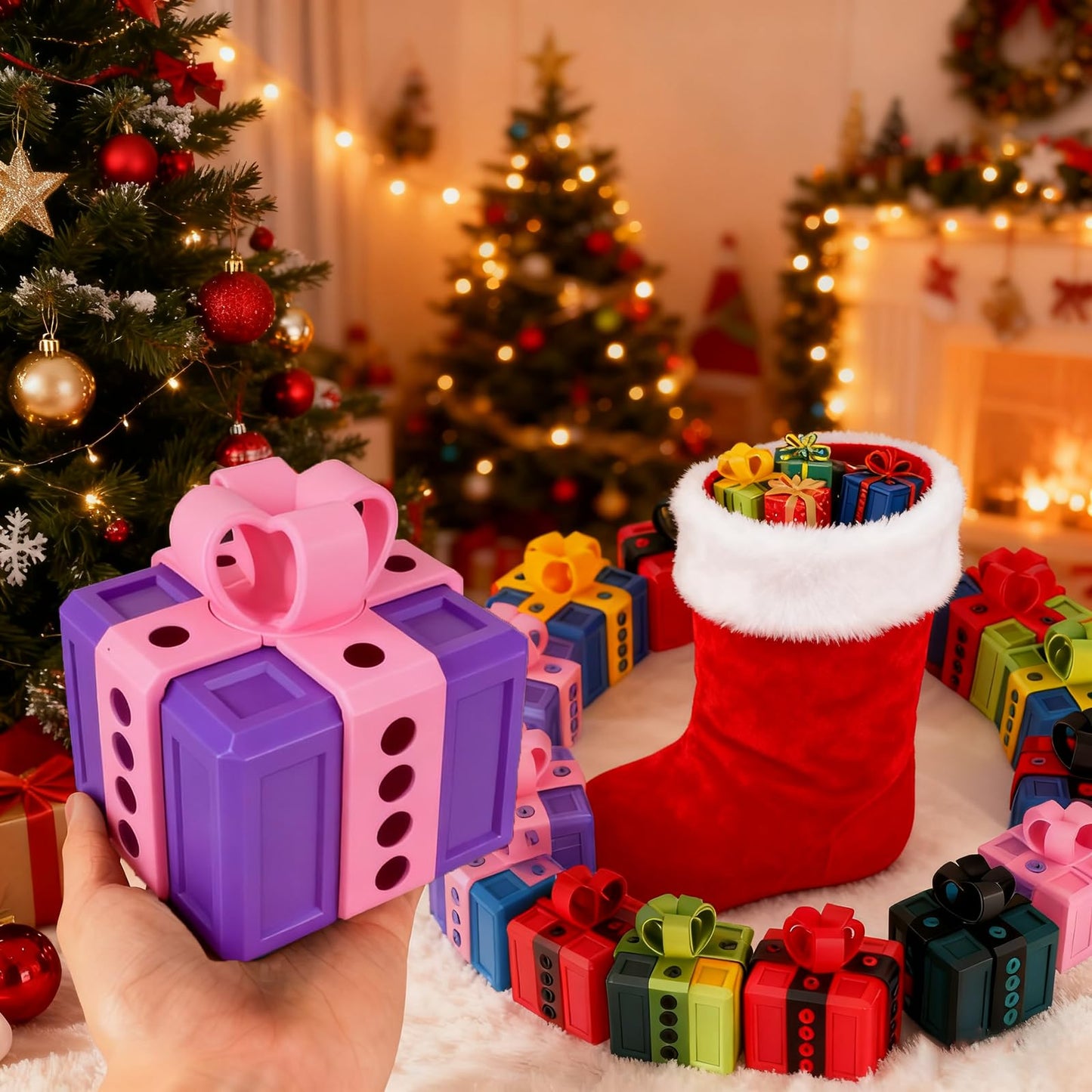 RAESOUL Gotcha Box The Annoying Present,Annoying Gift Box with 3D Printed Screws & Pop Up Finger Surprise,Perfect for Birthdays,Office & Halloween,White Elephant Gifts