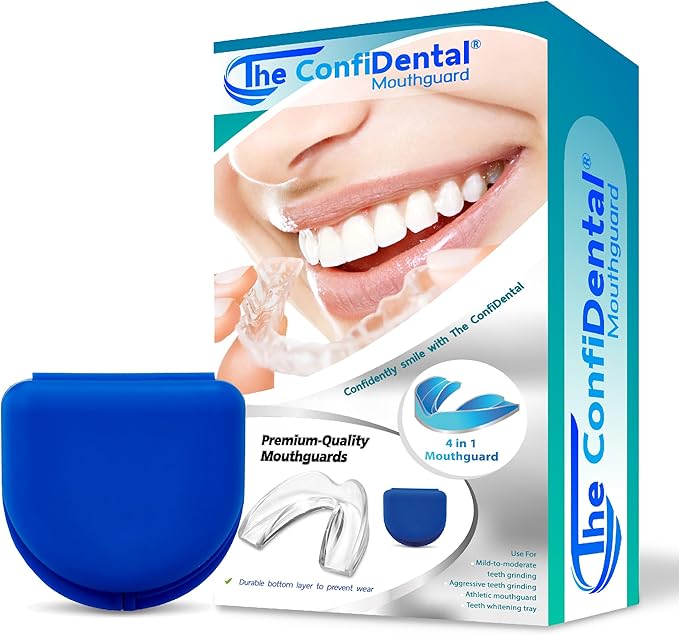 The ConfiDental Mouth Guard for Grinding Teeth at Night - Model for Small Mouth Pack of 6 Moldable Dental Night Guards for Teeth Grinding and Clenching Teeth Grinding Mouth Guard for Sleep