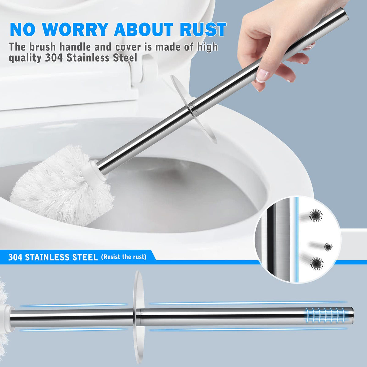 Toilet Brush and Holder (2 Count)