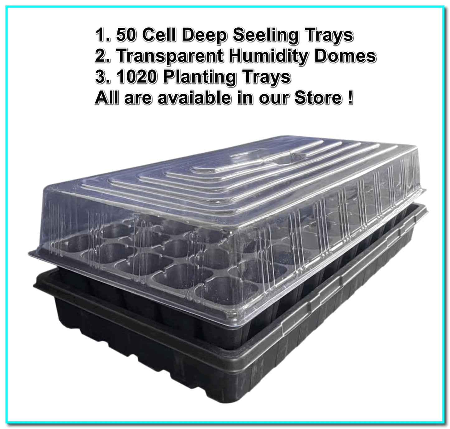 Nothers RooTrimmer 50 Cell, 10pcs-Pack Thick Durable Seedling Plastic Nursery Trays (GGQB50, 10/20) 1