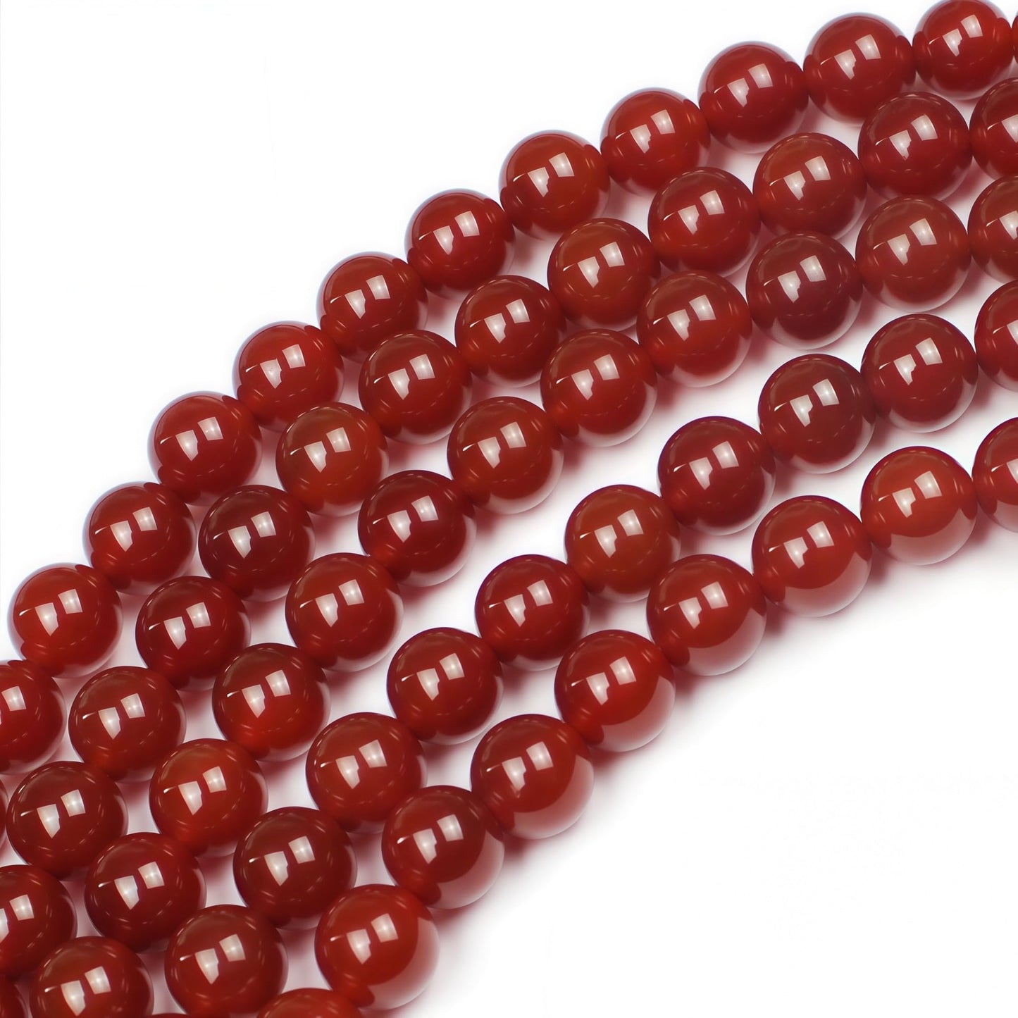 MJDCB Natural Stone Bead Red Cornelian Gemstone Loose Beads for Jewelry Making Bracelet Necklace 8mm