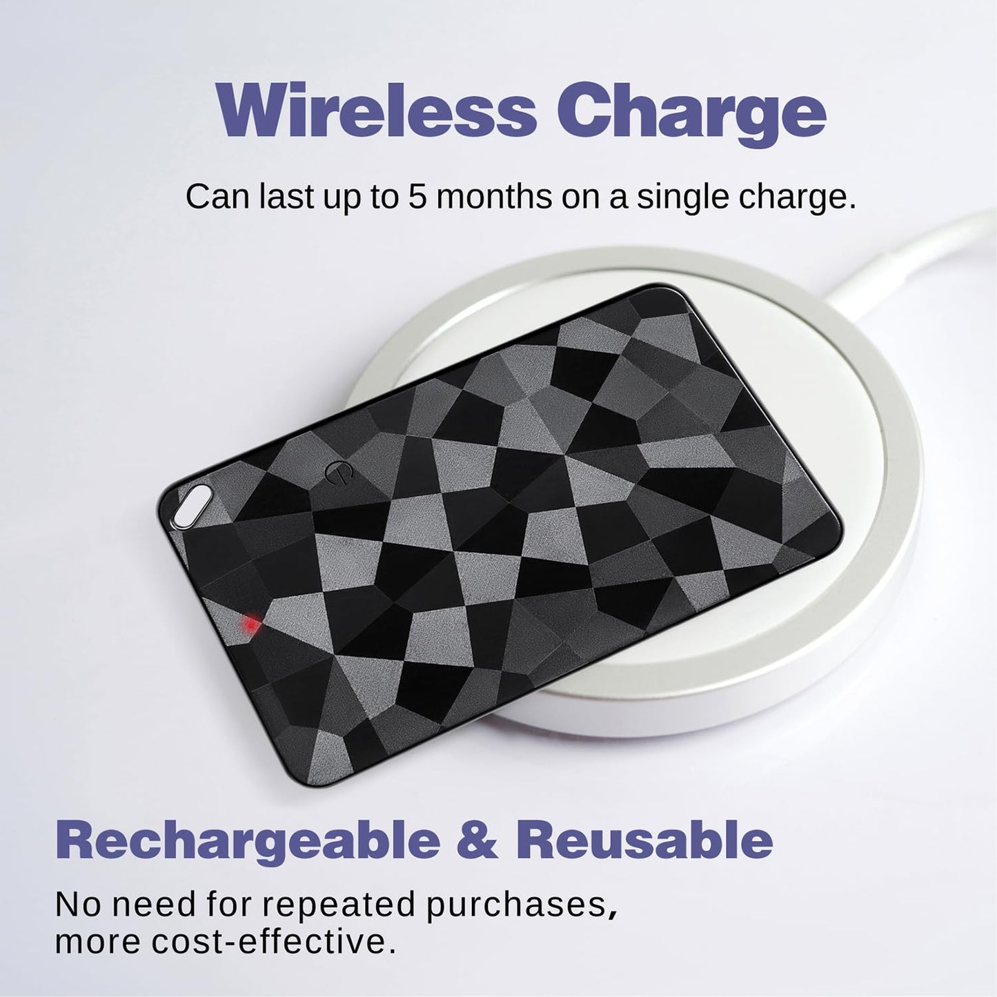 Reyke 2026 New Wallet Tracker for Both iOS & Android Phones, Dual System Rechargeable Tracking Card Compatible with Apple Find My & Google Find Hub Device for Luggage, Passport, Purse Gift