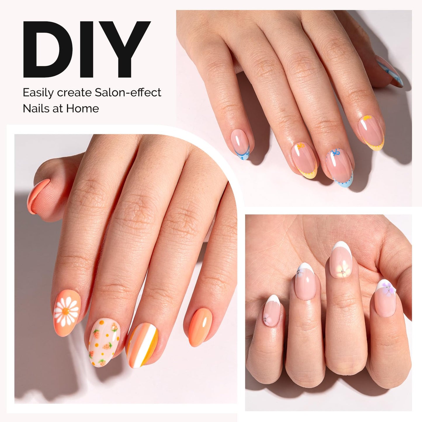 MelodySusie Short Almond X Nail Tips - 600Pcs 15 Sizes Clear Acrylic, Half Matte Full Cover Press on Nails for DIY Extension & Salon Use, Pre-Shaped for Long-Lasting Manicure