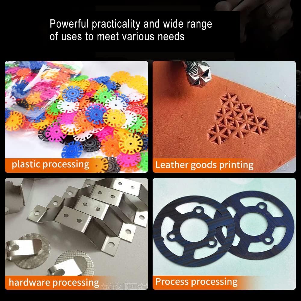 Leather Hole Puncher Industrial Hole Puncher Arbor Press Leathercraft Punching Tools for DIY Leather Craft Punching Holes withPP Plate，1.5-13mm Clamping Chuck，Free Accessorie