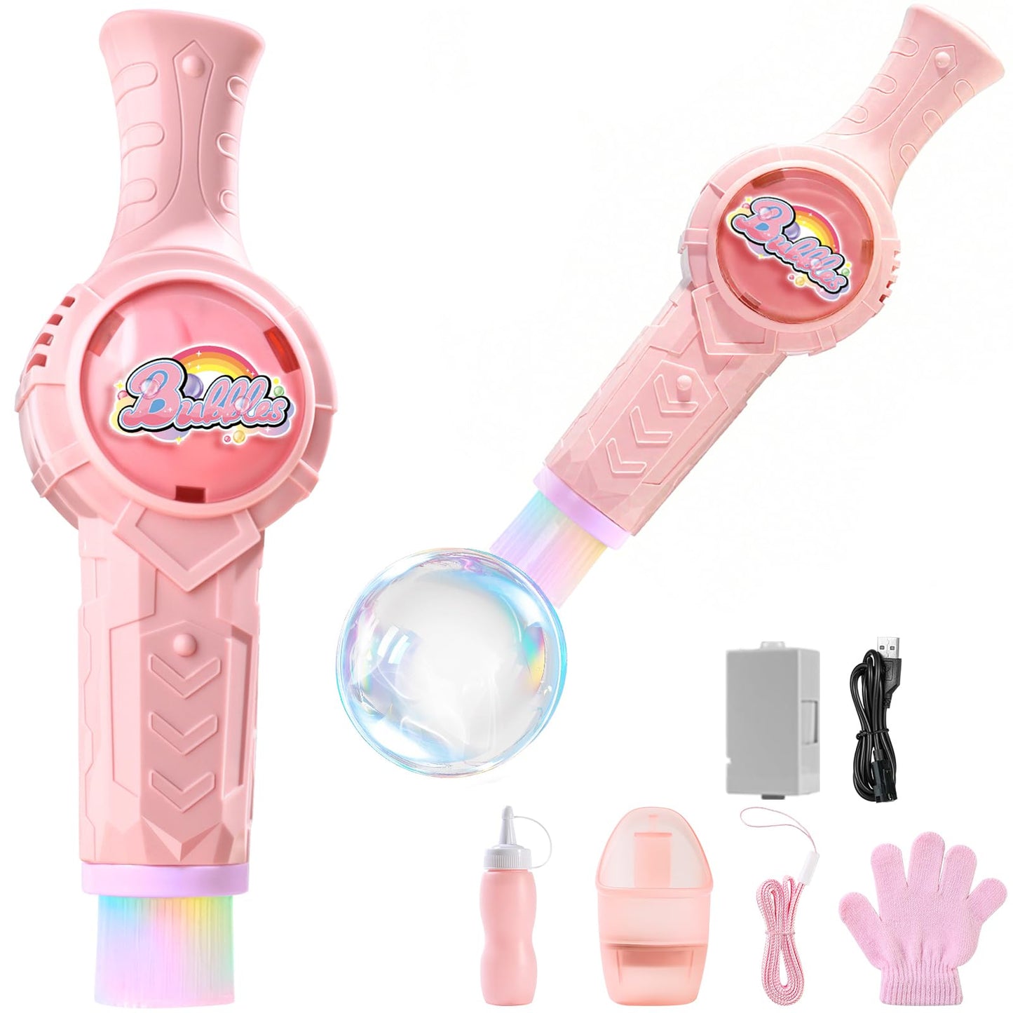 Fog Bubble Machine, Colorful Smoke Bubble Machine for Kids, Elastic Bubble Fog Machine, Magic Smoke Bubble Wand, Birthday Boy Girl Gifts