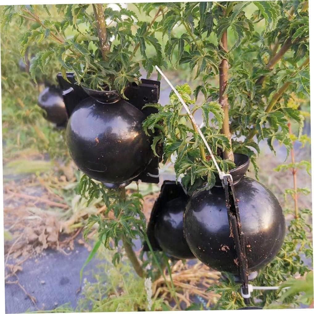 Weicoca 5Pcs Black Plant Rooting Device -Air Layering Pods - High-Pressure Propagation Ball Rooter Box for Garden -Reusable Plant Rooting Device Plant Rooting Grow Box