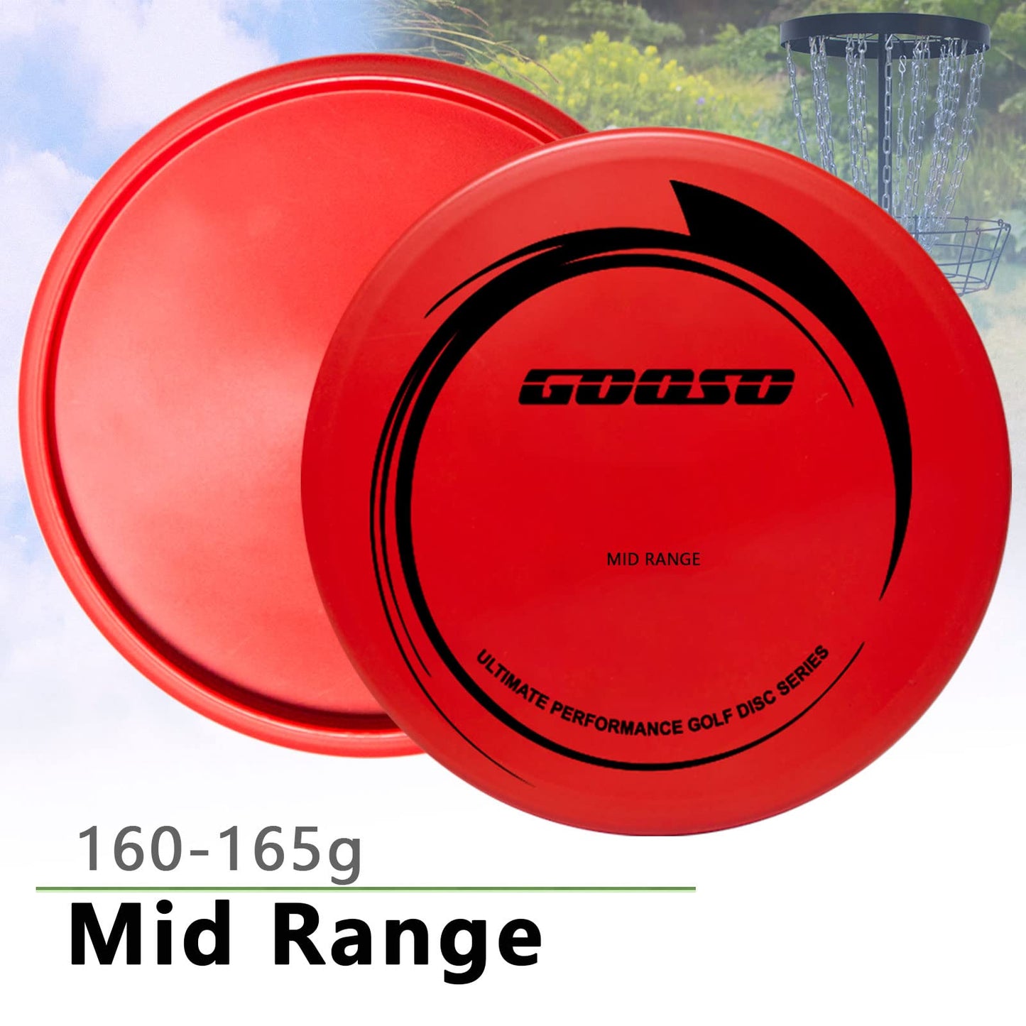 GOOSO Disc Golf Set - Driver, Mid-Range and Putter Discs with Disc Golf Bag for Outdoor and Backyard, Comfortable Plastic, 6 Pack
