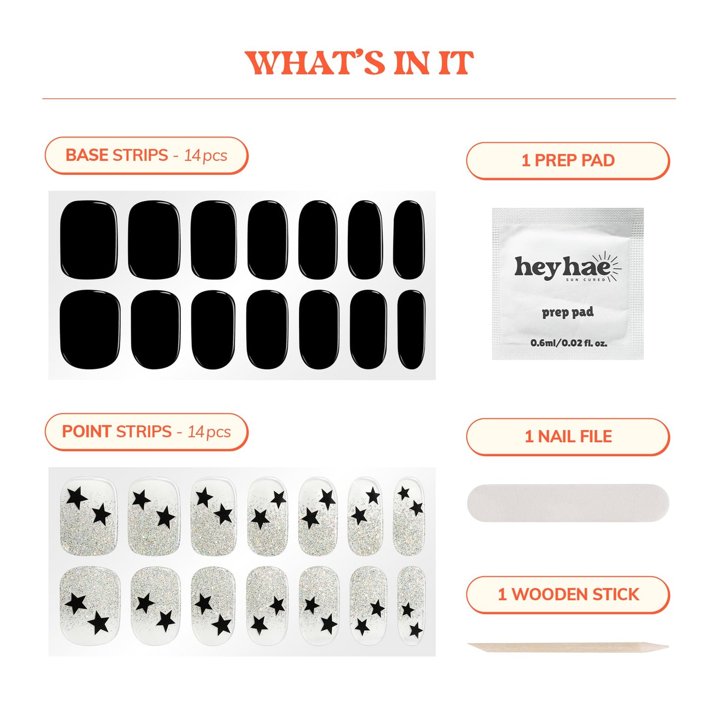 Heyhae Semi Cured Gel Nail Strips | No LED Lamp Needed | Spring, Marble, Pink | Easy Apply & Remove, Salon Quality | Includes 28 Strips, 1 Prep Pads, Nail File & Wooden stick - Hey, You're Iconic