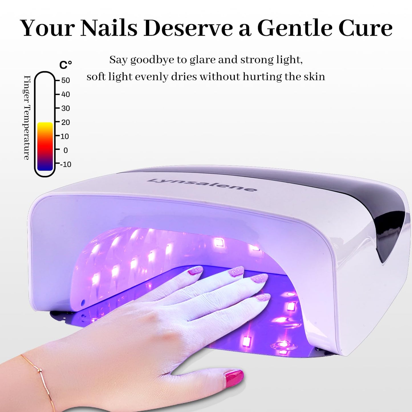 132W UV LED Nail Lamp,Rechargeable UV Light for Gel Nails with 4 Timers & LCD Screen,Profsssional LED Nail Lamp Nail Dryer Fast Curing for Salon & Home Use