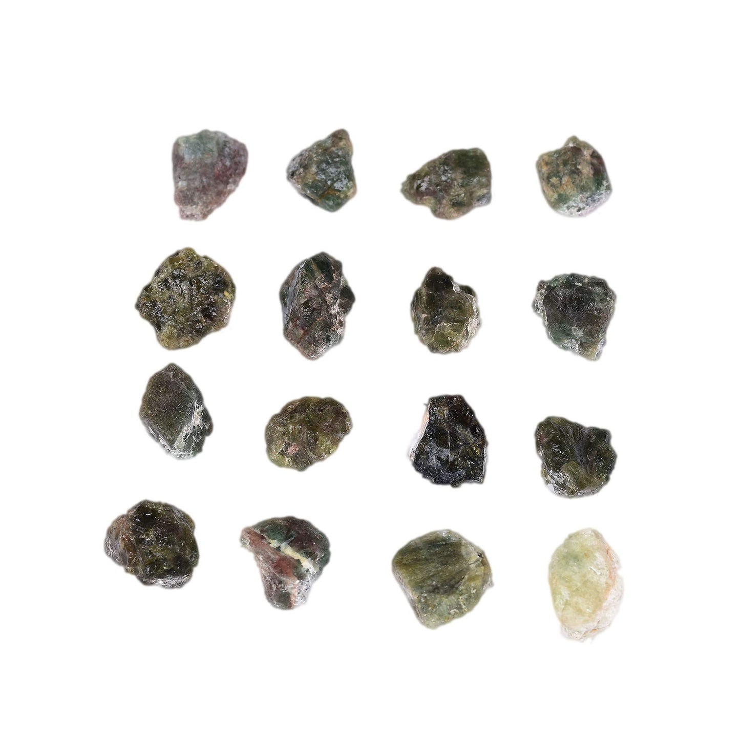 JIC Gem 12-16Pcs 0.7 Lbs Natural Green Apatite Quartz Crystals Bulk raw Stones Irregular Shape Madagascar Natural Quartz Crystals Rough Stones