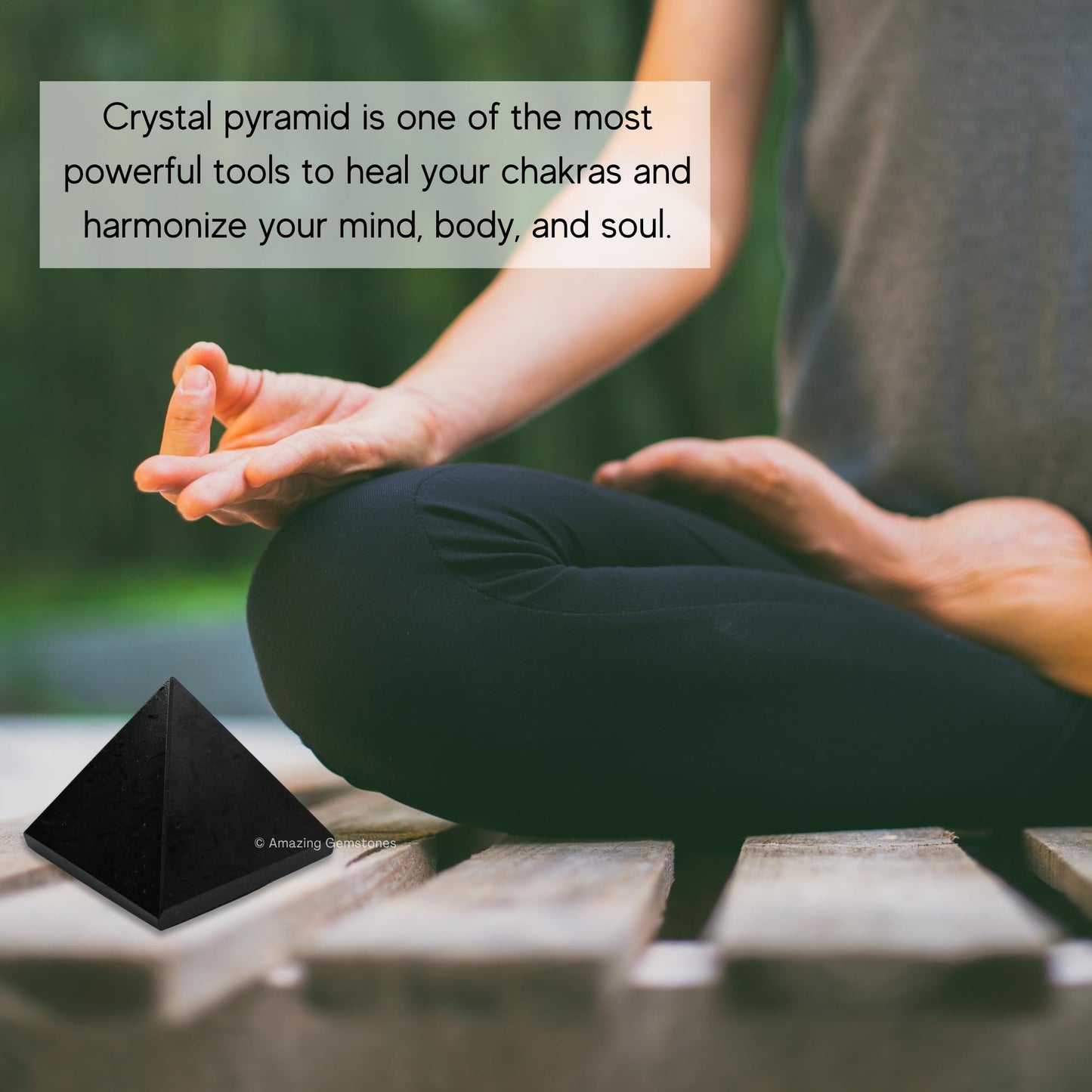 Amazing Gemstone Black Tourmaline Pyramid Crystal Healing Stones - 1.5" Great Pyramid Figurine of Natural Stone Pyramid for Meditation, Reiki, Chakra Balancing and Crystal Pyramids Grid