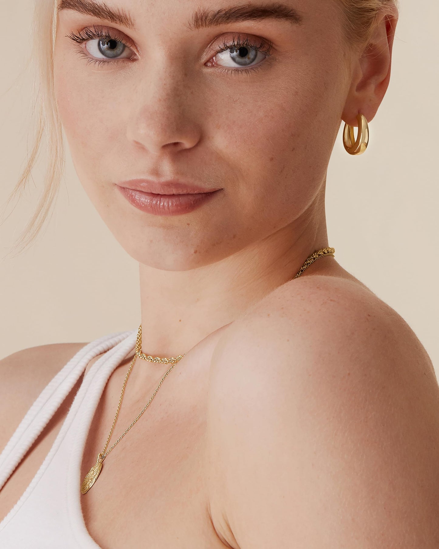 PAVOI 14K Yellow Gold & Rhodium Plated 925 Sterling Silver Post Small Chunky Hoops Earrings Pack | Thick Lightweight Hoop Earrings Set for Women
