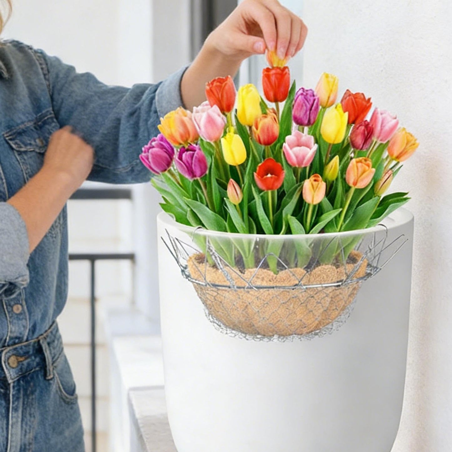 Adjustable Planter Insert, Planter Inserts For Large Pots, Plant Risers For Inside Pots,with Top Opening 12-18 Inches Wide, Pot Filler For Artificial Plants Outdoor