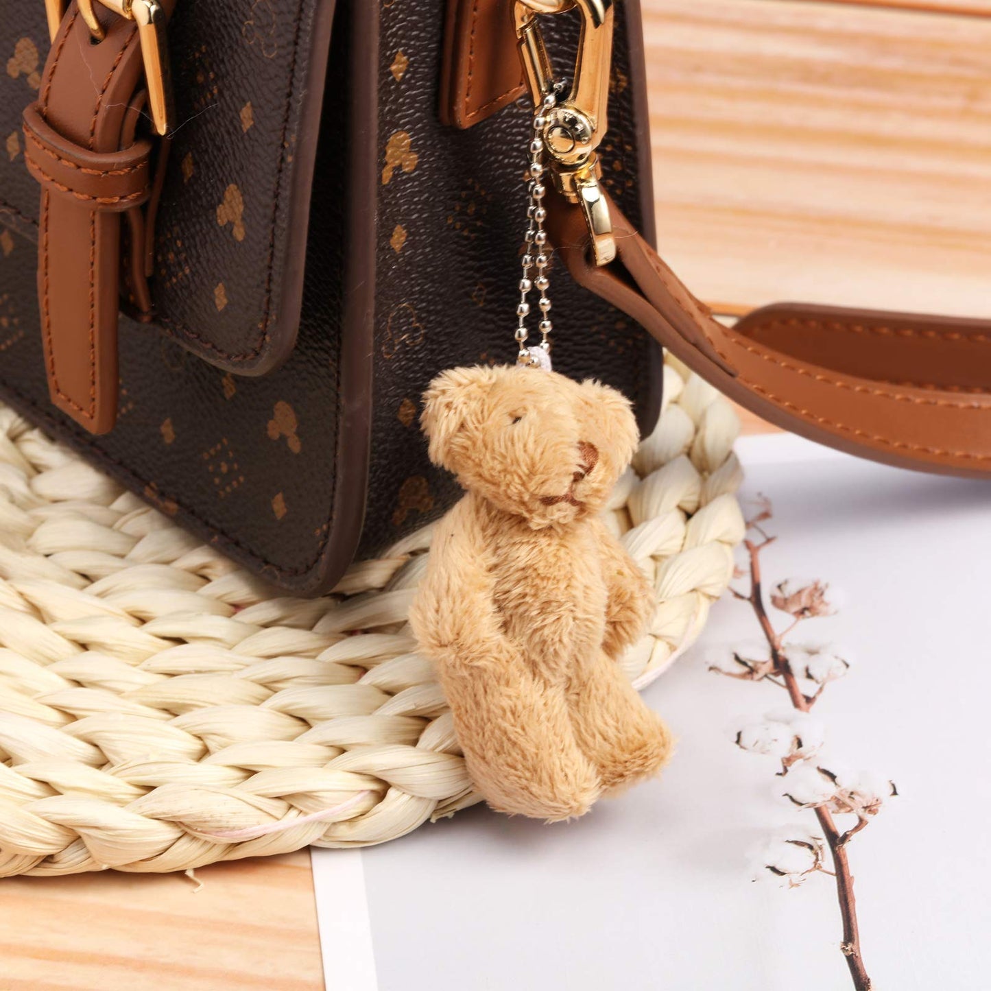 40 Pcs Mini Bear Toy Stuffed Tiny Bear Jointed Bear Soft Bear Keychain Mini Bear Stuffed Animal Small Plush Bears Tiny Bear Doll for Valentine’Day Bag Charm DIY Accessory(Cute Style, 6 cm)