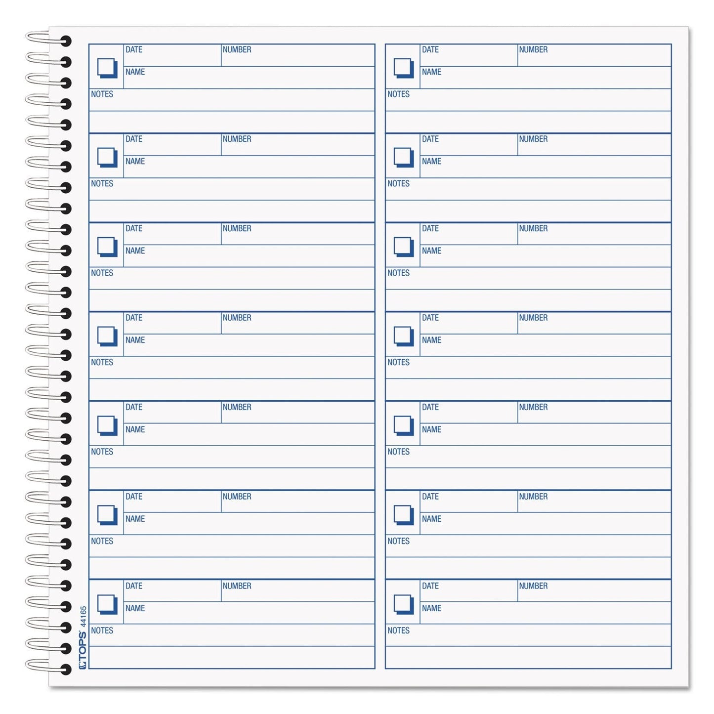 TOPS 44165 Voice Mail Log Book, 8 1/2 X 8-1/4, 1,400-Message Book