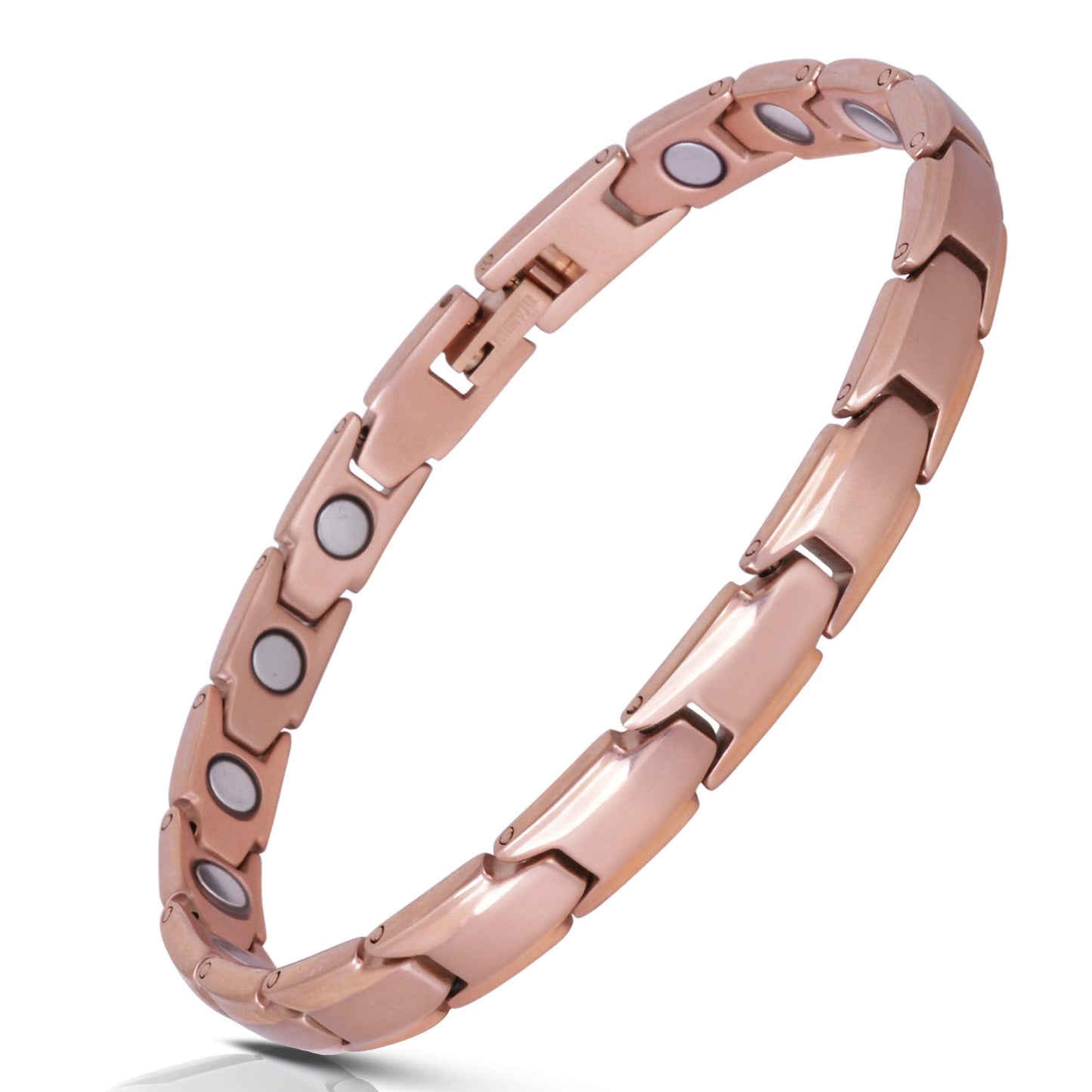 Smarter LifeStyle Elegant Titanium Magnetic Anklet for Women - Adjustable Bracelet Length with Sizing Tool for Perfect Fit, Womens Magnetic Anklet (Rose Gold)