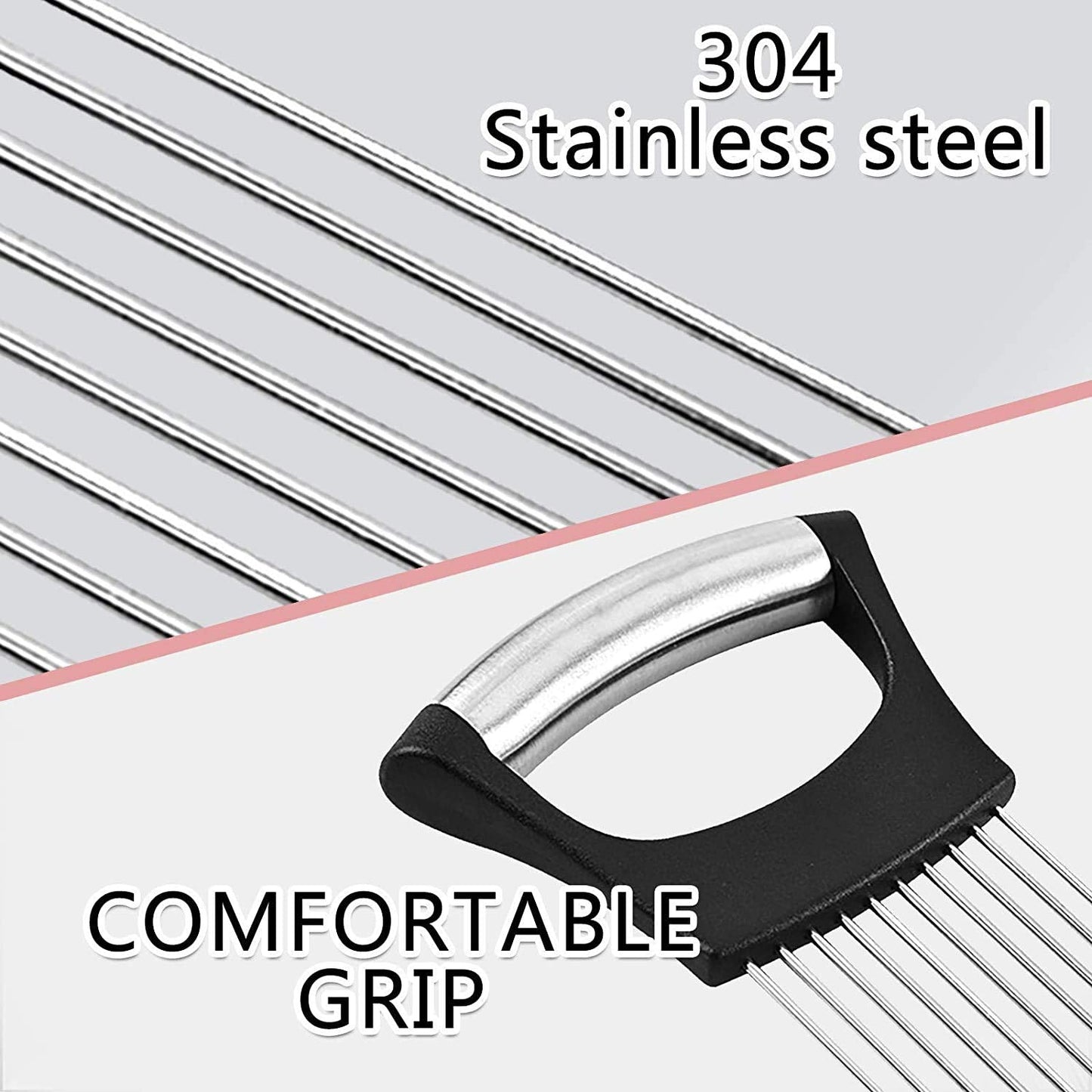 Assistant Slicers Stainless Steel Vegetable Rack Slicers Meat Slicers Onion Peeler, Potato Cutter Slicer, Vegetable Helper, Stainless Steel Fork Slicing, Kitchen Tool Cutting Chopper