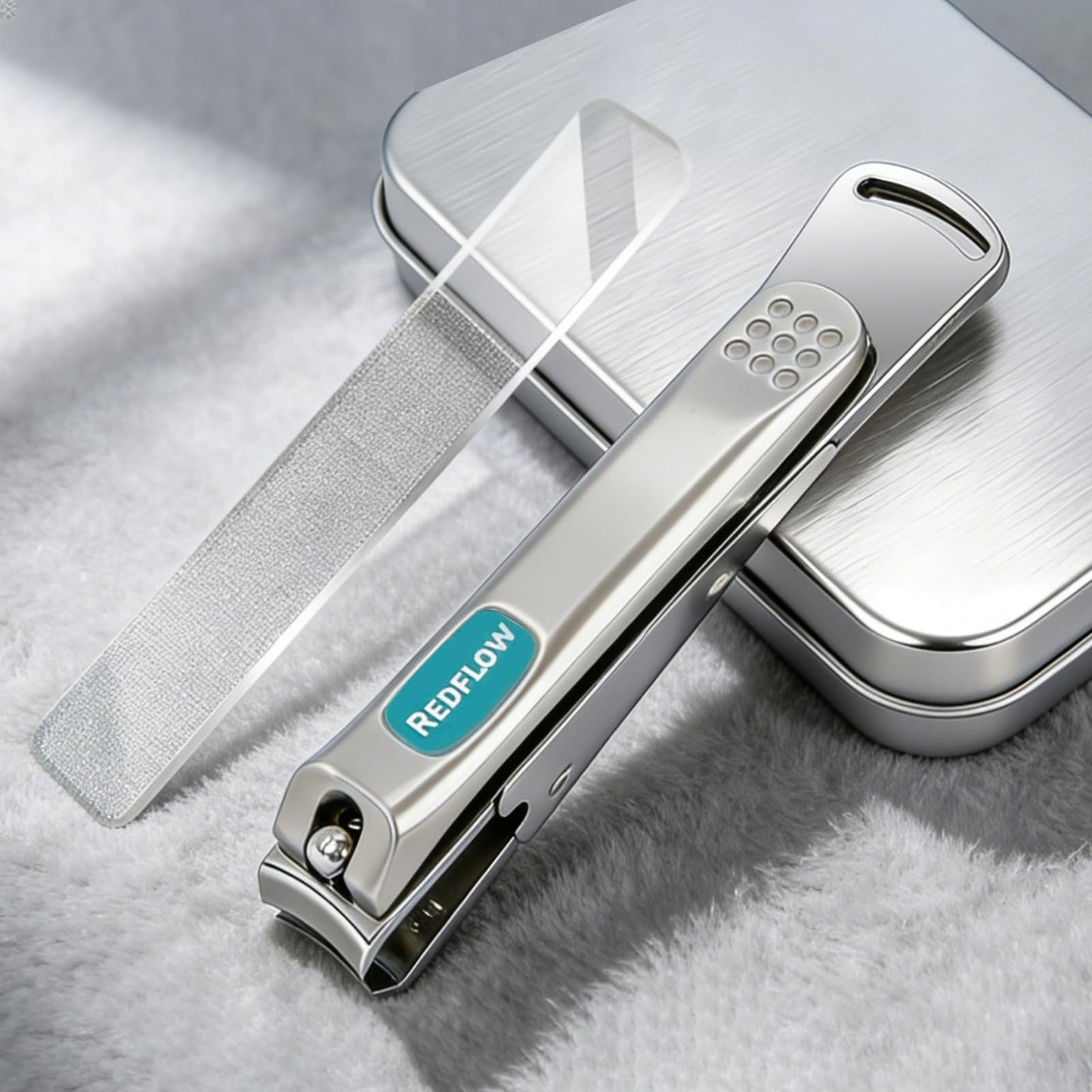 Large Nail Clippers,Fingernail Cutter Stainless Steel,Nail Clippers Anti Splash,Nail Scissors Detachable Design,Includes a Nano Glass File