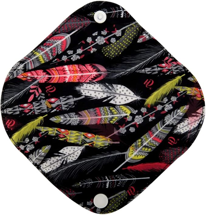 5 XS Panty Liners 1 Wet Bag Cloth Menstrual Pads Reusable Washable (Feather, XS Panty Liners)