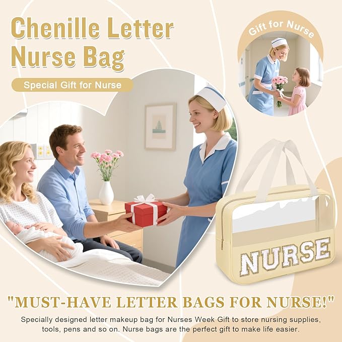 Chenille Letter Bible Bag Cover Case for Women,Preppy Bible Study Supplies Church Bag Purse Bible Accessories with Handle Zipper,Waterpoof Travel Makeup Bag Christmas Christian Gifts(BIBLE-Beige)