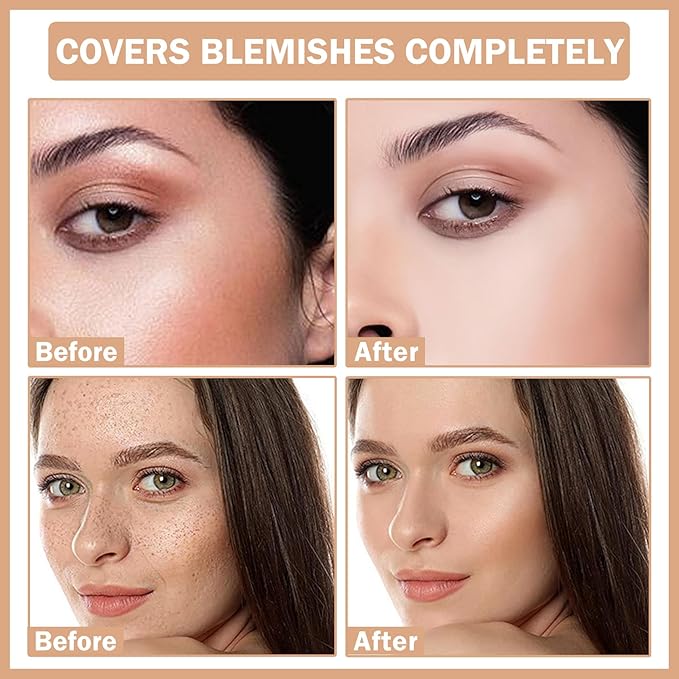 Under Eye Concealer for Dark Circles Color Corrector Pro Concealer de oieras Long-lasting Cover up Makeup Long-lasting,Waterproof - Set B-03+04
