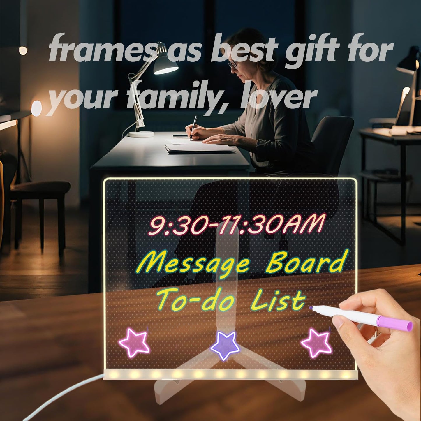 Acrylic Thank You Gifts with Led Note Board Christmas