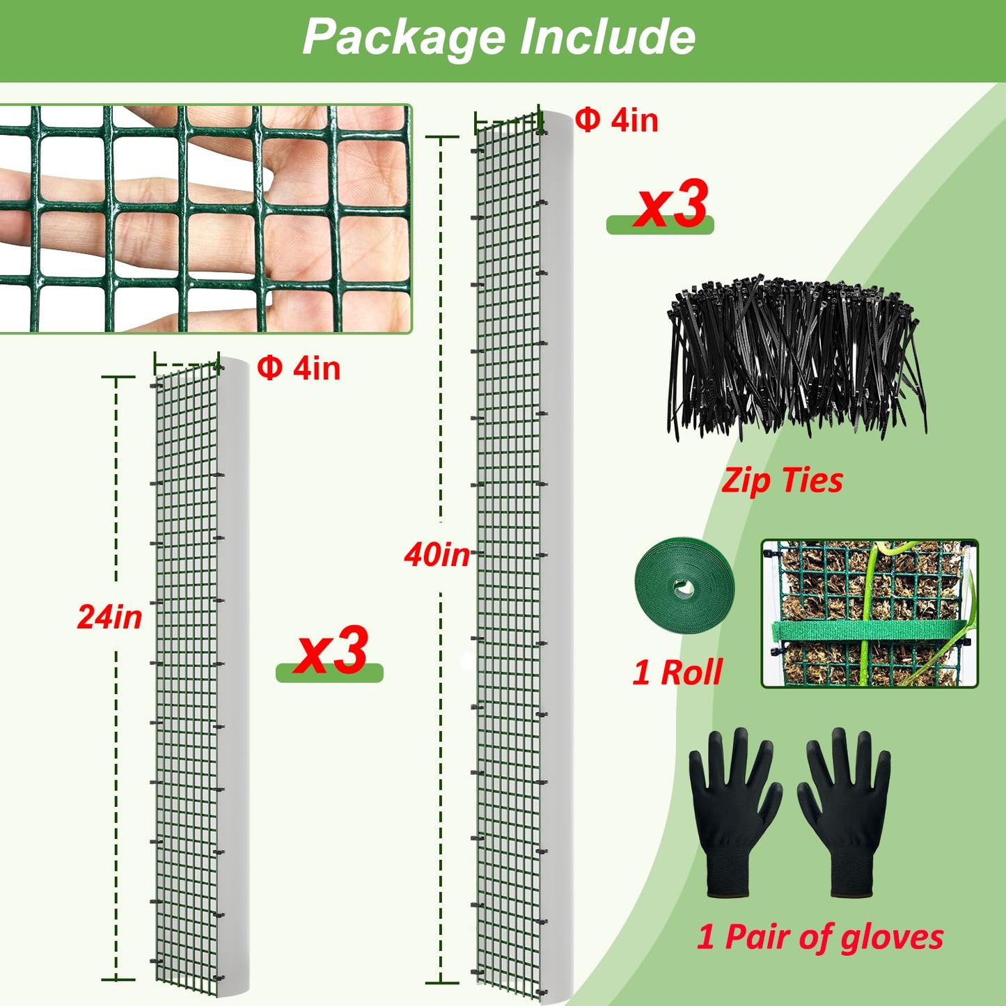 60"/40"/24" Metal Moss Pole, D Shape Sphagnum Moss Pole, Moss Poles for Climbing Plants, Monstera, Indoor Climbing Plants (3 Each of 40" 24")