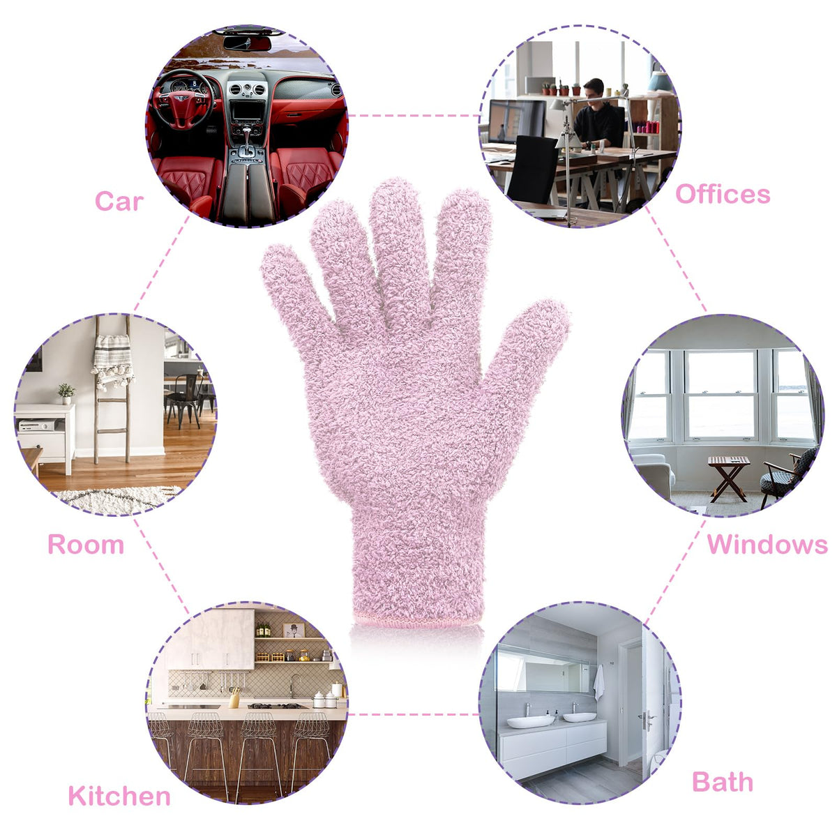 2 Pairs Microfiber Gloves for Plants (2 Count)