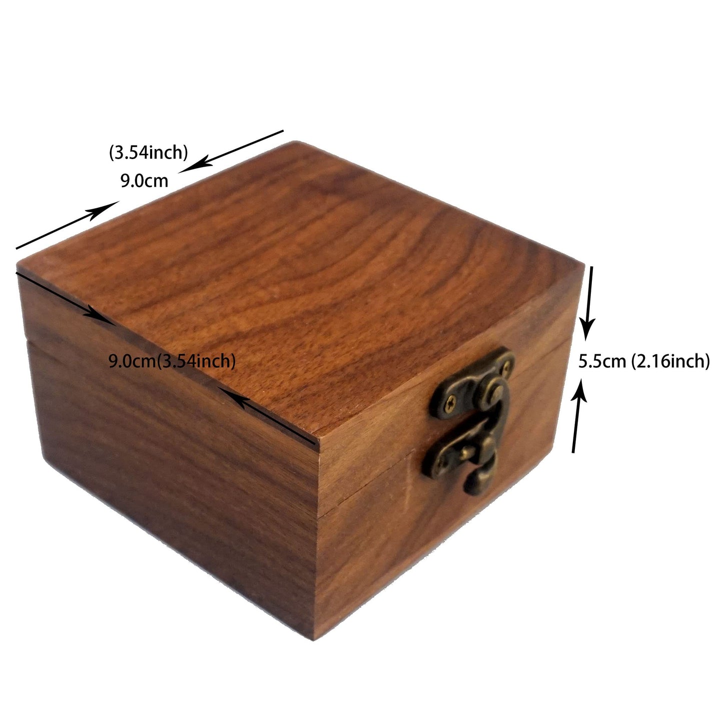 LONMAIX 2PCS/PACK Walnut Wood Box for Crafts, Jewelry Box and Watch Box Wooden Keepsake Box Gift (Walnut Box-2PCS/PACK)