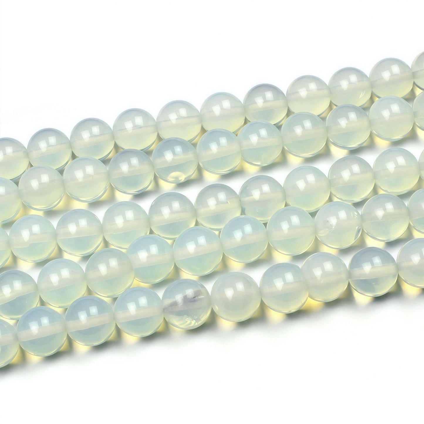 MJDCB Synthetic Opal Round Crystal Energy Stone Beads Healing Power for Jewelry Making (10mm)