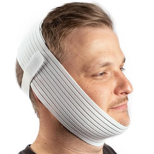 LifeSource Made in USA Anti Snoring Chin Strap for CPAP Users, Chin Strap for Snoring Solution, Breathable, Adjustable, Latex Free, Comfortable Sleep Support for Men & Women, Snoring Support
