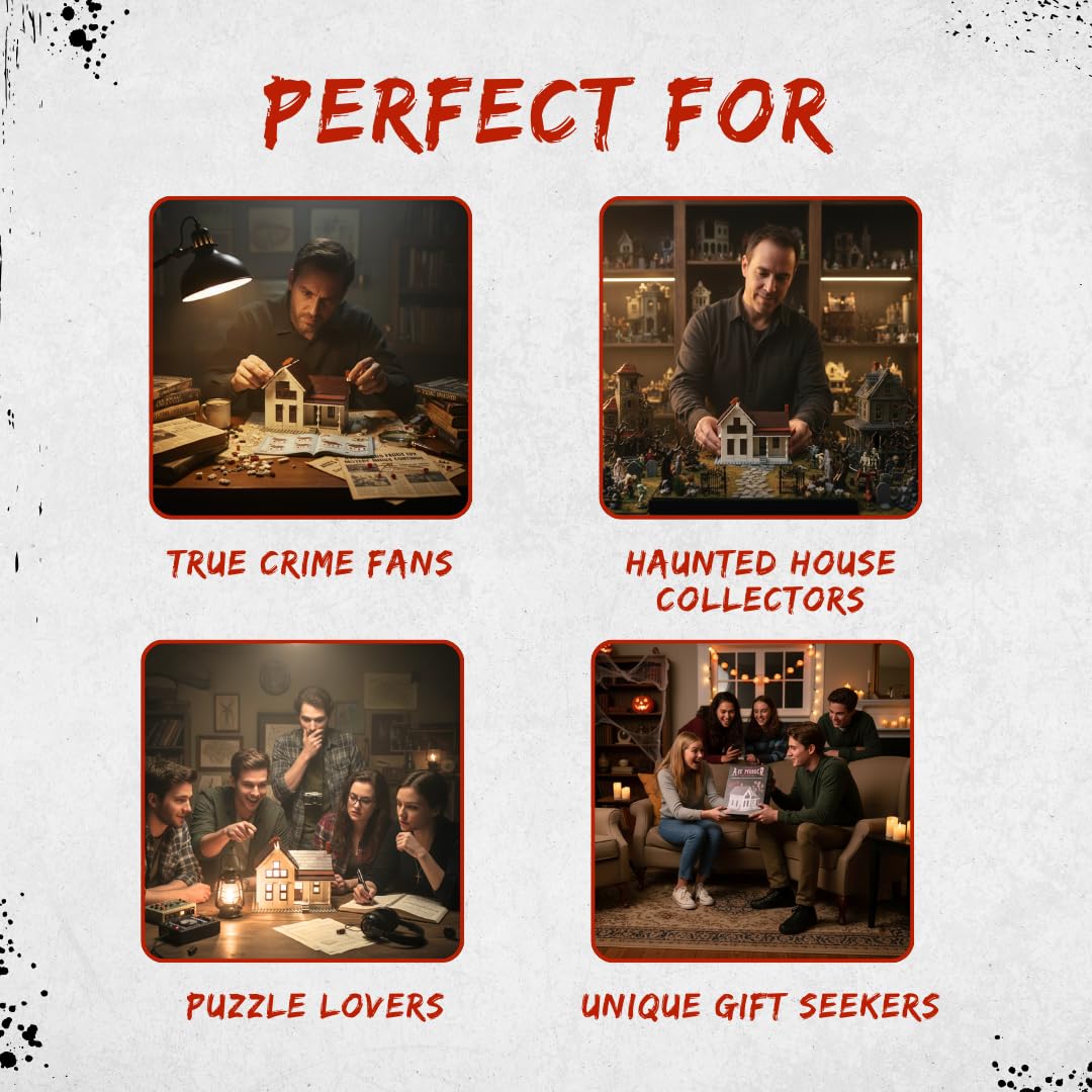 US Ghost Adventures Villisca Axe Murder House Complete Building Block Set, Historic Crime Scene Model Kit, 795 Pieces, Ages 13+, 7.4 x 7.4 x 6.42 Inches