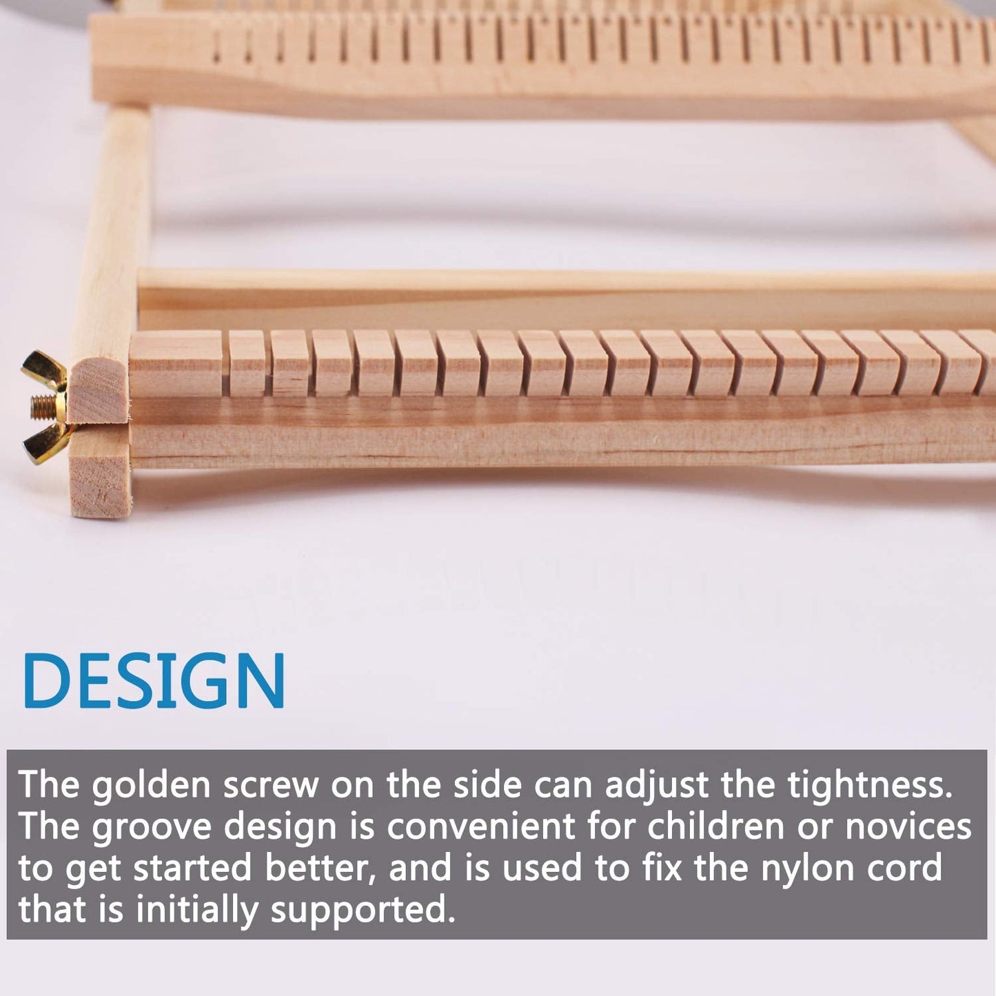 CYCHIRV Weaving Loom Kit, 15.2" H x 9.85" W Wooden Tapestry Looms, Warp Frame Loom Heddle Bar for Weave Board Weaver Tapestry Kids Beginner