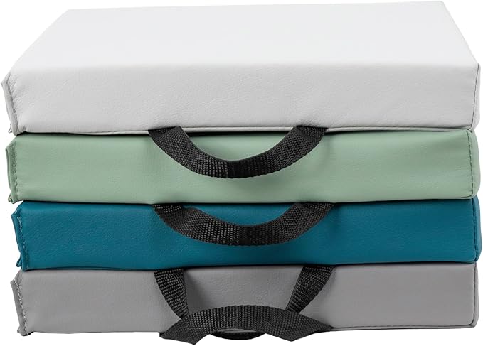 Factory Direct Partners Softscape Toddler, 12" Square, 4-Piece-Glacier Floor Cushion