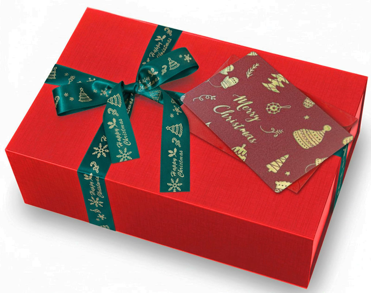 Rinrda Large Christmas Red Gift Box,13.75"x9"x4.5", Gift Boxes with Magnetic Lids for Presents Closure Gift Packing for Birthday,Christmas, Halloween,Wedding,Bridal Gifts