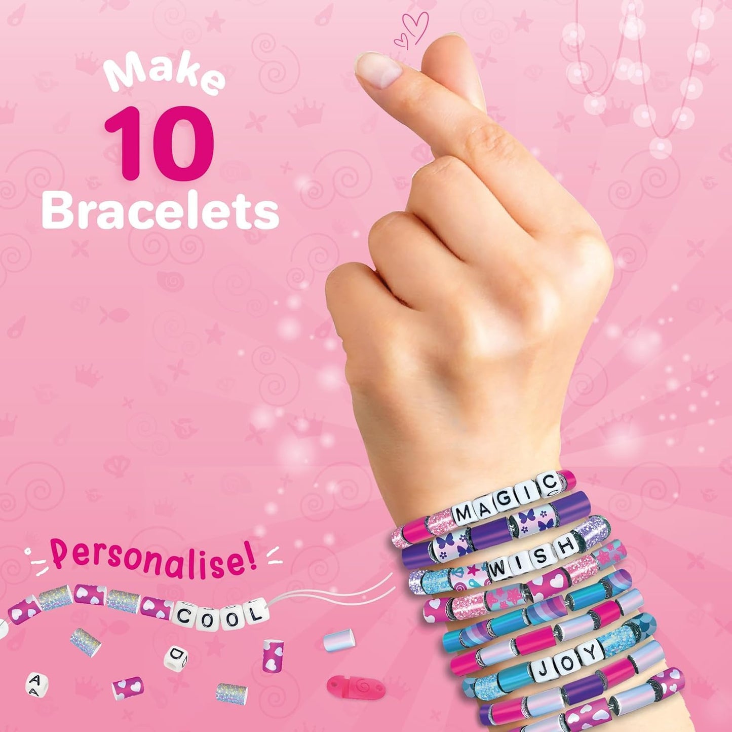 Imagimake Spin n Pop DIY Bracelet Making Kit | Make 10 Friendship Bracelets | Cool Birthday Gift for Tween & Teen Girls | Creative Art & Craft Kits for Kids Age 8,9,10,11,12