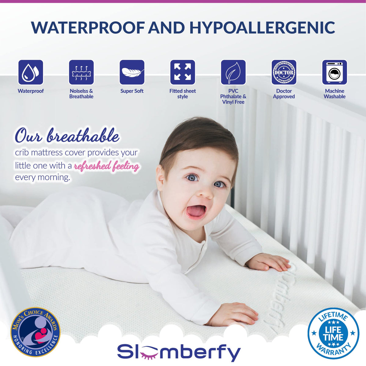 Waterproof Mini Crib Mattress Protector