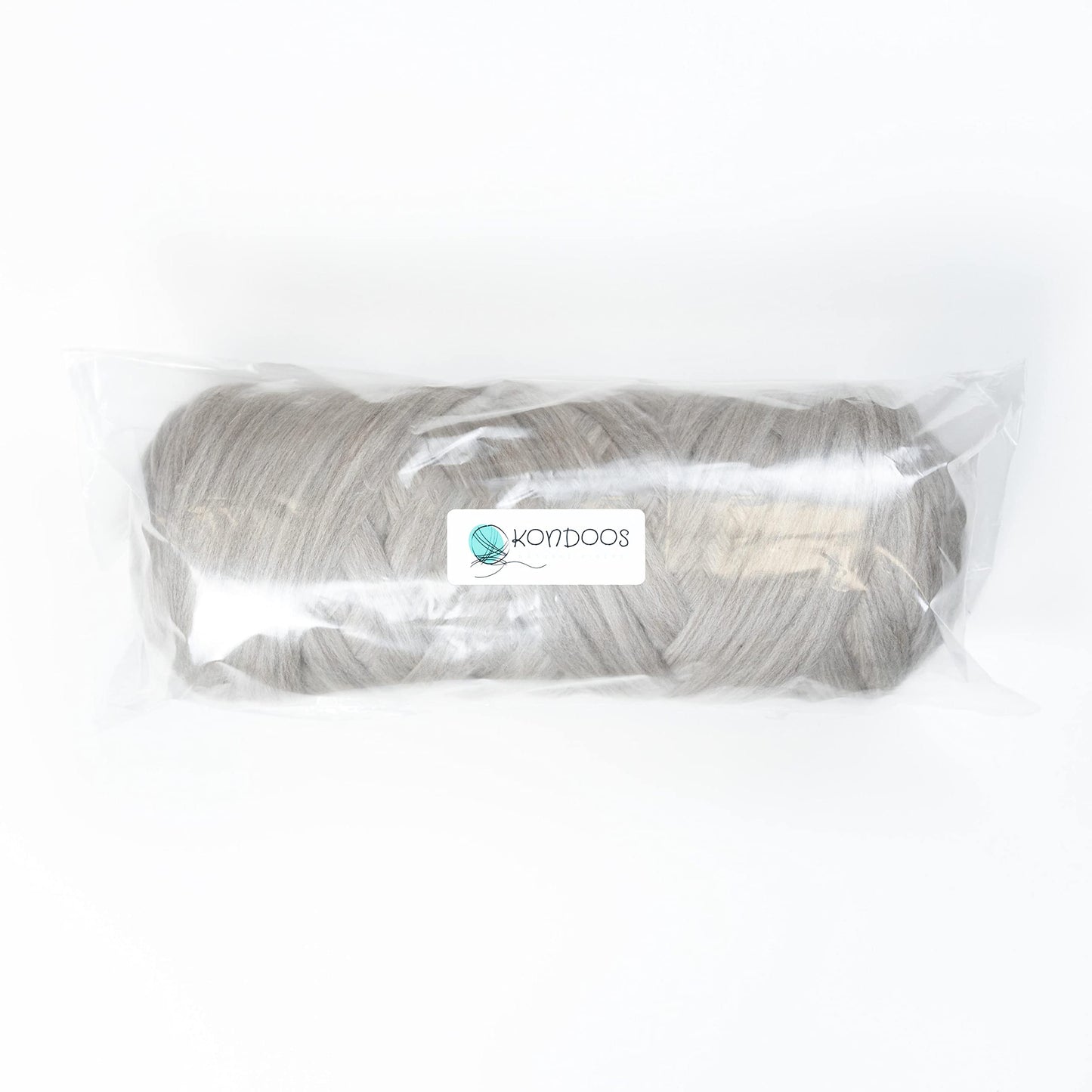 Kondoos Natural Wool Bulk roving, 4 lb. Best Wool for Spinning, arm Knitting, Felting, Chunky Blankets Yarn and Tapestry. Natural Colors, un-Dyed. (Sand, 4 lb)